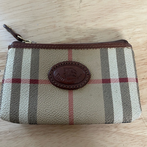 Burberry Beige and Brown Checkered coin pouch - Picture 1 of 12